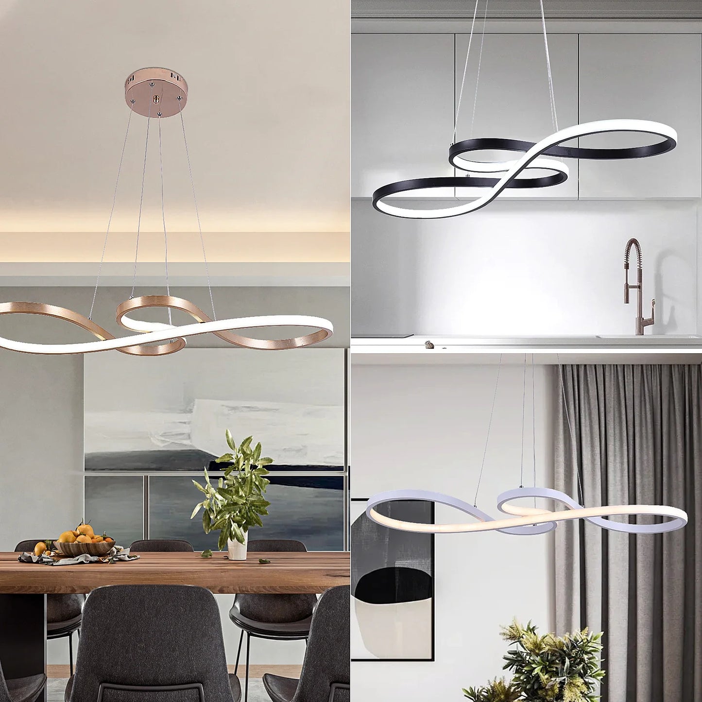 Chandelier Pendant Light Acrylic Note Dimmable Led Ceiling Lamp