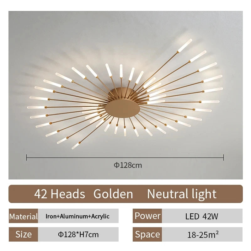 Modern Fireworks LED Ceiling Light