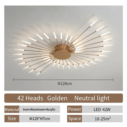Modern Fireworks LED Ceiling Light
