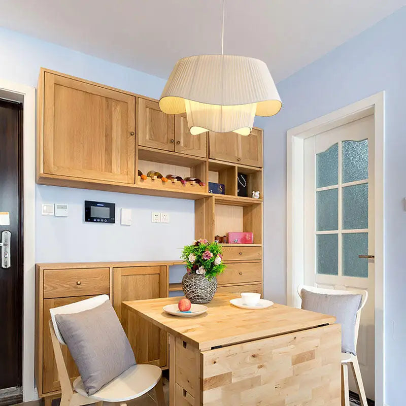 Nordic Cream Fabric Pendant Chandelier