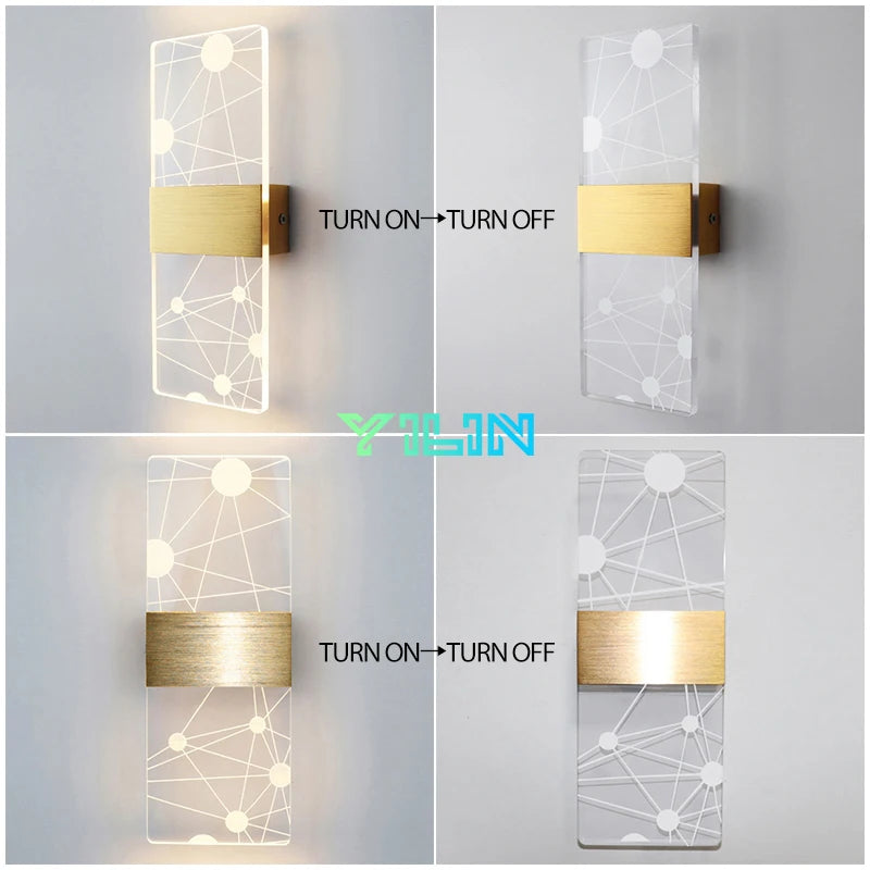 Modern Acrylic LED Wall Light 6W