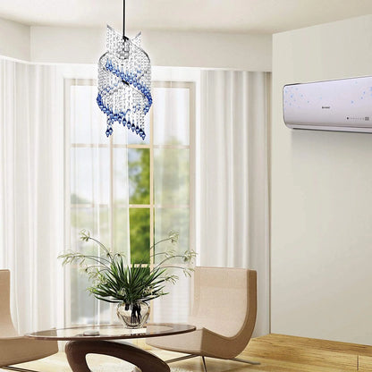 Smoked Tiered Spiral Chandelier Ceiling Pendant Light