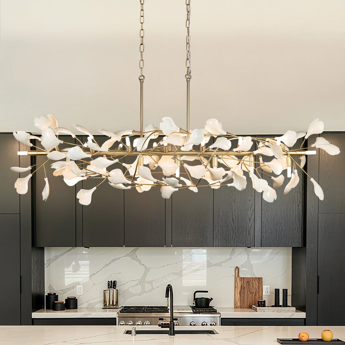 Modern Luxury Art Chandelier Gold Kitchen