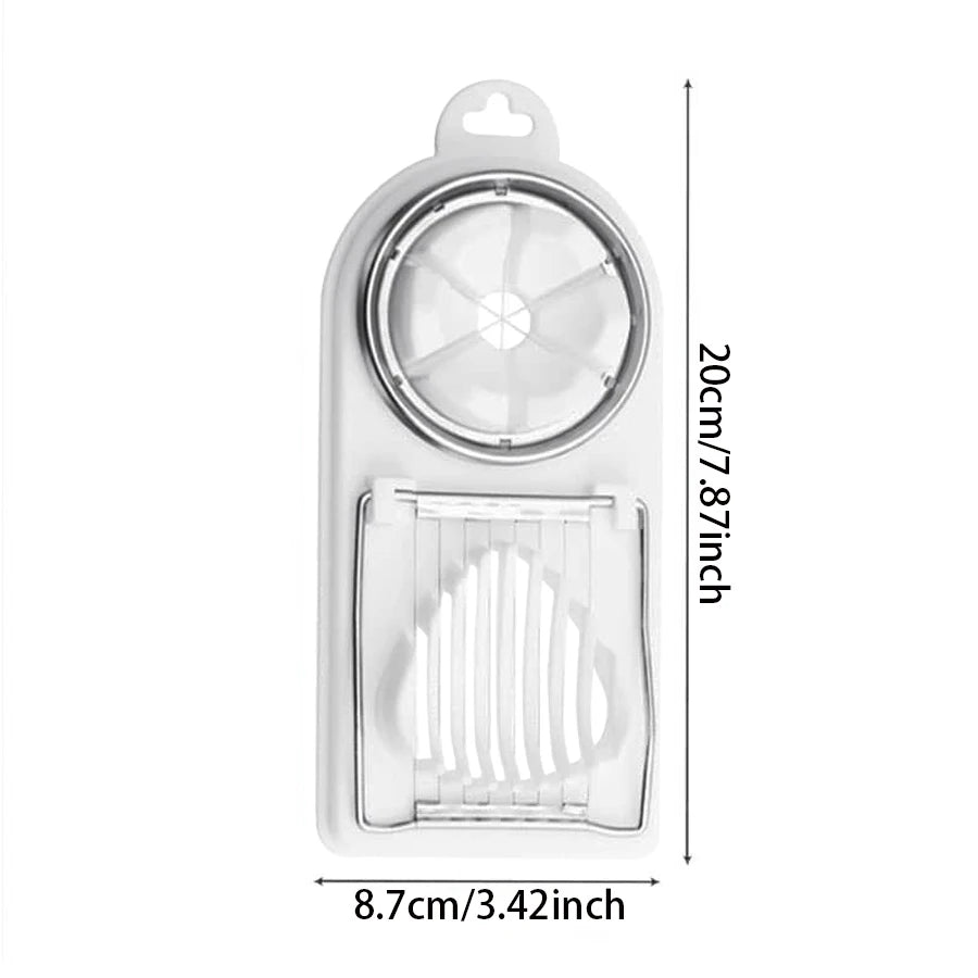 Multifunctional PP Base egg cutter 2-in-1 stainless steel