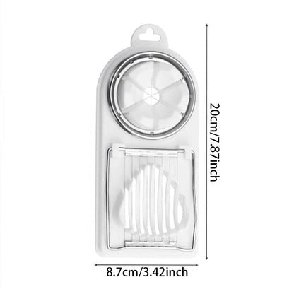 Multifunctional PP Base egg cutter 2-in-1 stainless steel