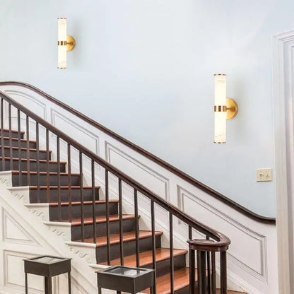 Elegant Resin Wall Sconces,Vertical Light Fixtures Set of Two
