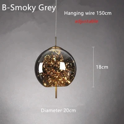 Modern Glass LED Pendant Ceiling Light