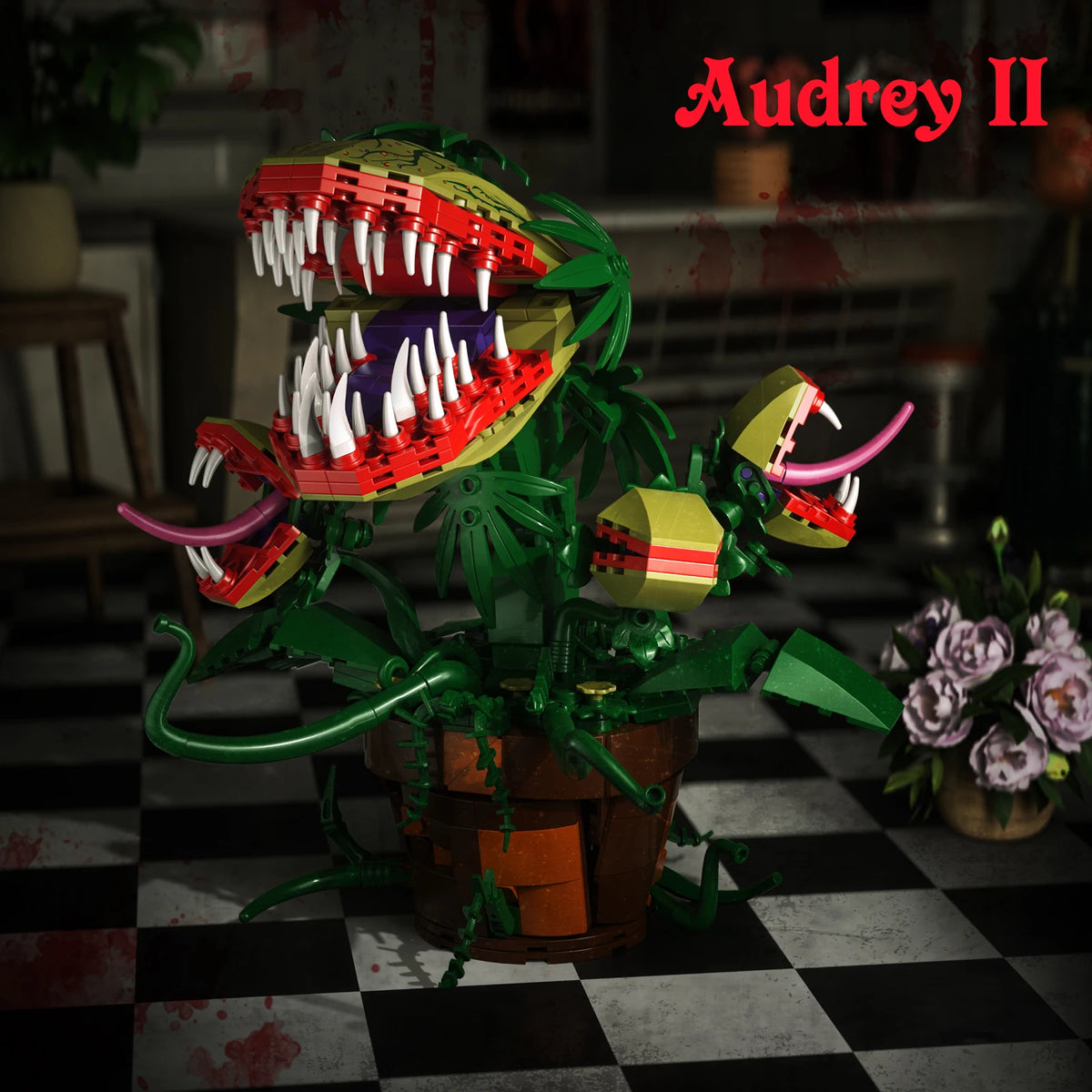 Audrey II Piranha Plant Building Blocks Set (629 Pieces)