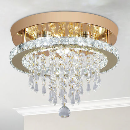 Black Crystal Branch Ceiling Light
