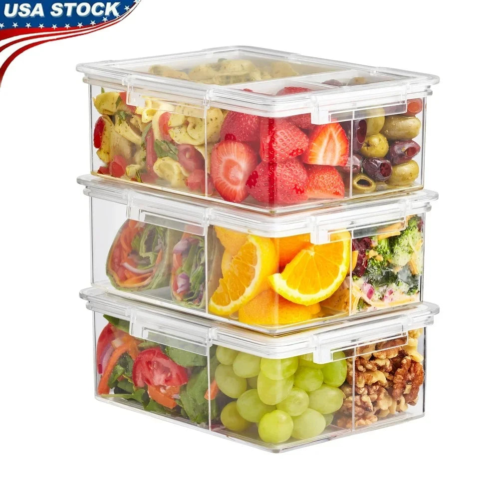 3PCS Airtight Bento Food Containers