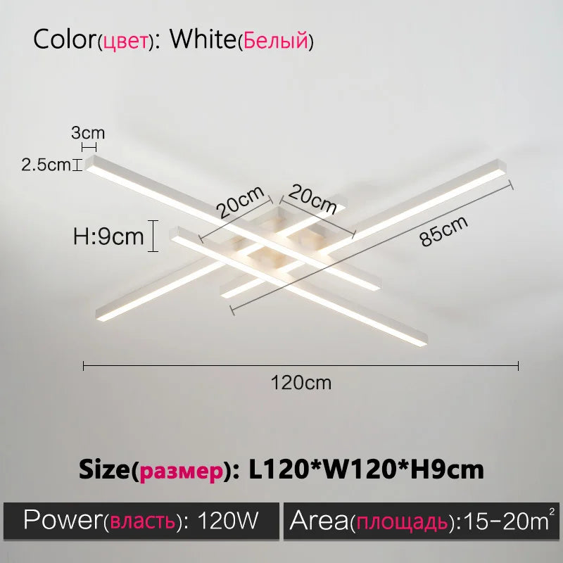 Black Nordic LED Ceiling Chandelier