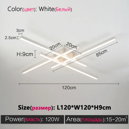 Black Nordic LED Ceiling Chandelier