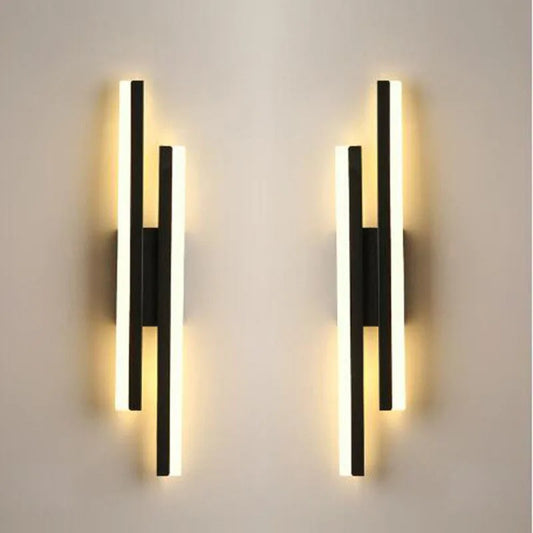 LED Wall Lamp Wall Sconces Copper Line Pipe Acrylic Lampshade