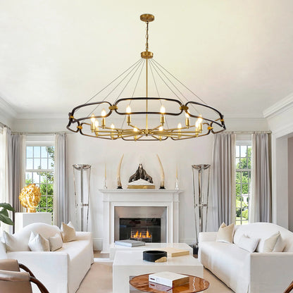 Vintage Iron Round LED Chandelier