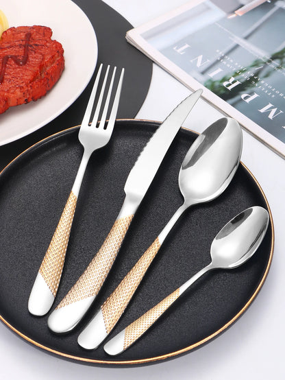 24 PCS Stainless Steel Knife & Fork Set