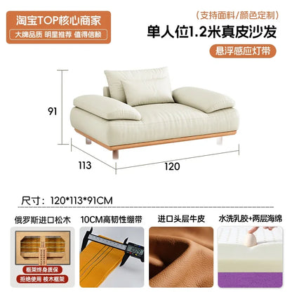 White Lazy Sofa – Mid Century Designer Style