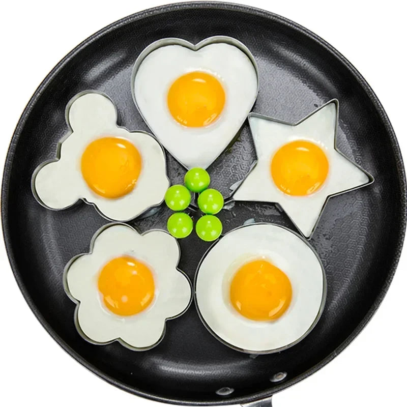 Egg Mold Heart Pancake Maker Breakfast Baking Omelette Rings