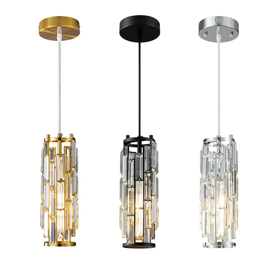 Crystal Pendant Hanging Light for Dining & Bedside