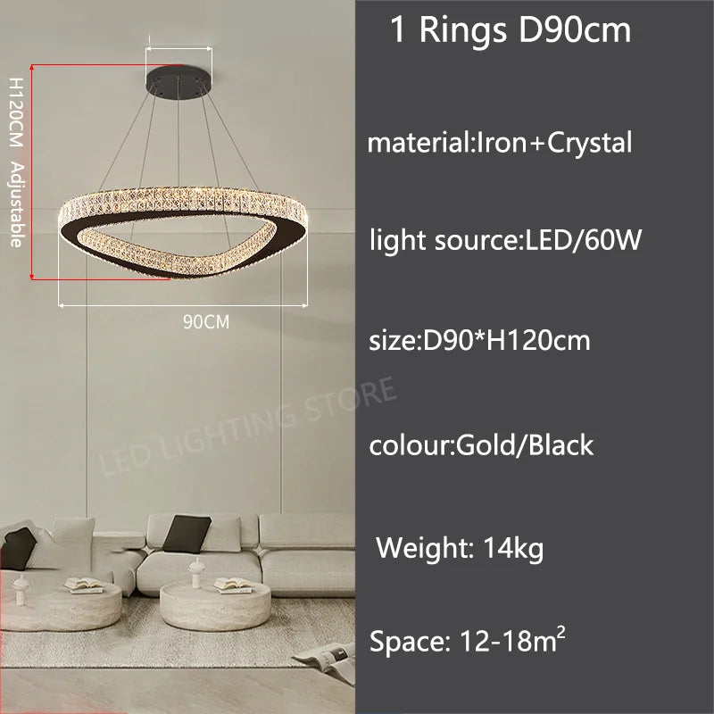 Modern Luxury Pendant Chandelier for Living Room