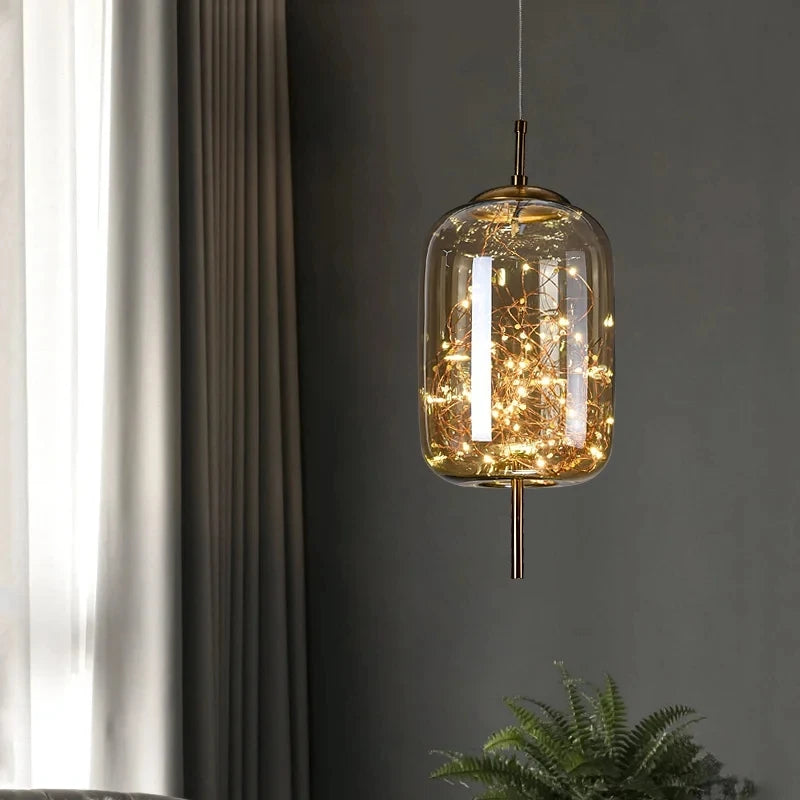Modern Glass LED Pendant Ceiling Light