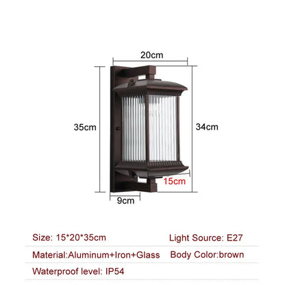 Outdoor Waterproof Metal Wall Lamp – AC90-260V