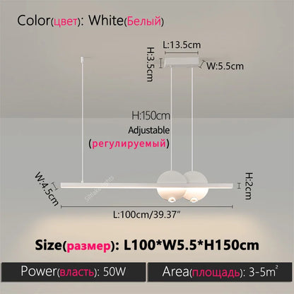 Minimalist LED Dining Room Pendant Light