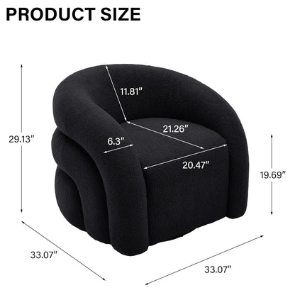 Small Swivel Barrel Accent Chair – No Assembly