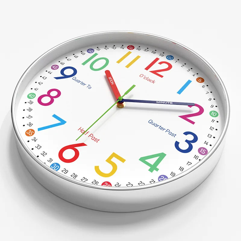 Kids Educational Wall Clock 12"