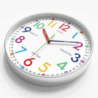 Kids Educational Wall Clock 12"