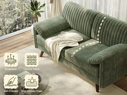 Chenille Loveseat Sofa for Small Spaces