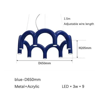 Macaron Arch LED Chandelier Pendant Light
