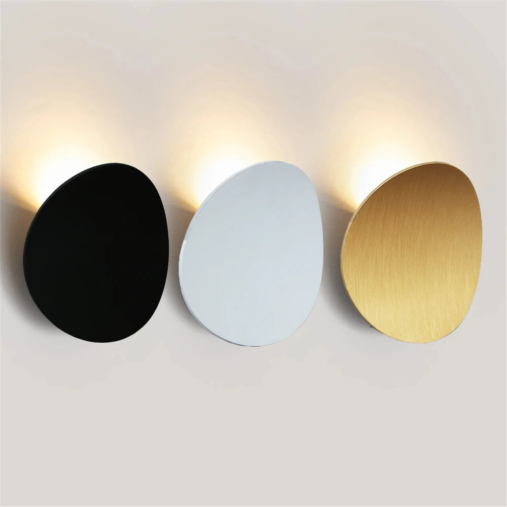 Modern LED Aluminum Wall Lamp – Black/White/Gold