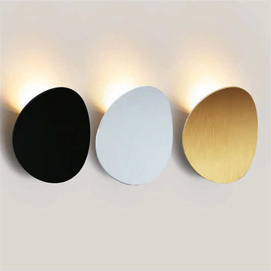 Modern LED Aluminum Wall Lamp – Black/White/Gold