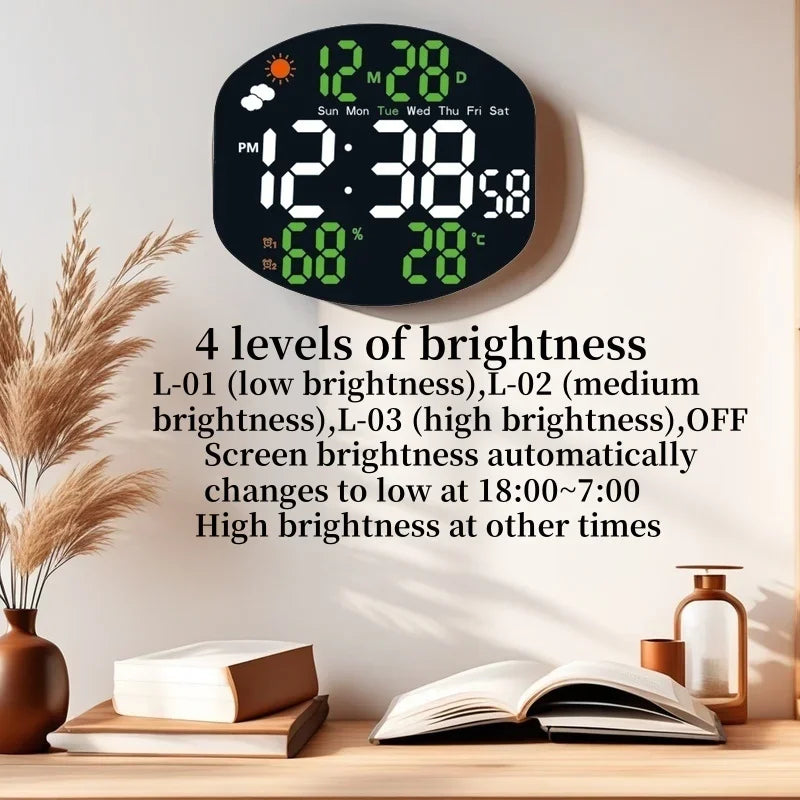 Digital Wall Clock with Weather Display