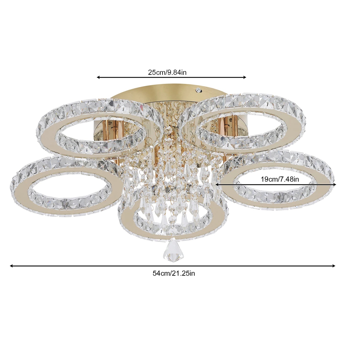 Modern Crystal Ceiling Chandelier Pendant Light