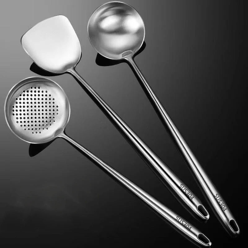 Stainless Steel Wok Spatula & Ladle Set
