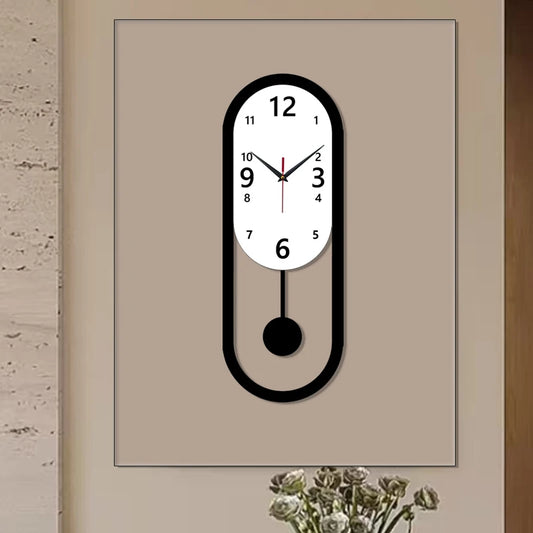 Silent Elliptical Swing Wall Clock