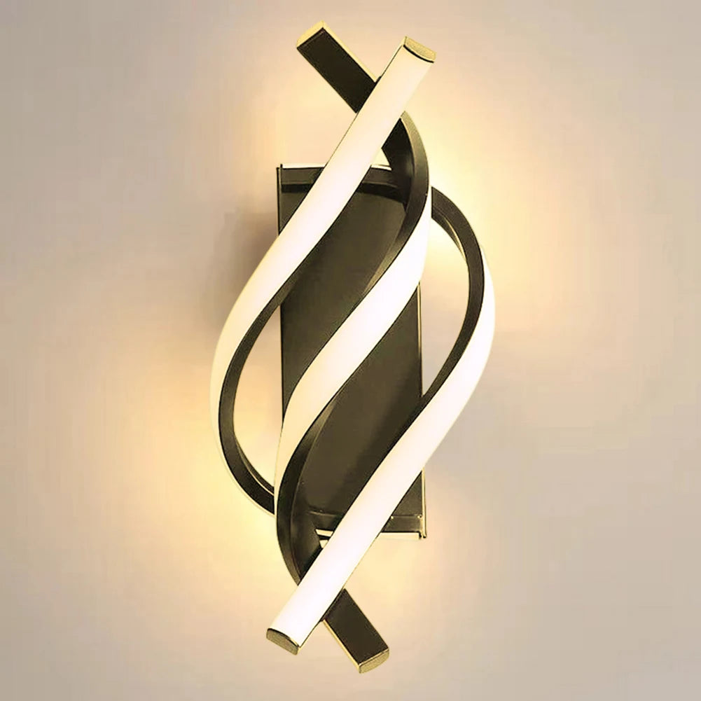 18W Curved LED Wall Sconce – Modern Bedside Light
