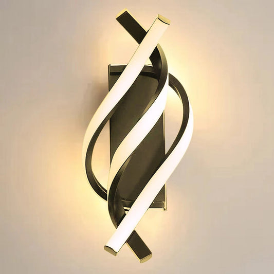 18W Curved LED Wall Sconce – Modern Bedside Light