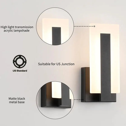 Modern LED Wall Sconces Up and Down Set of Two