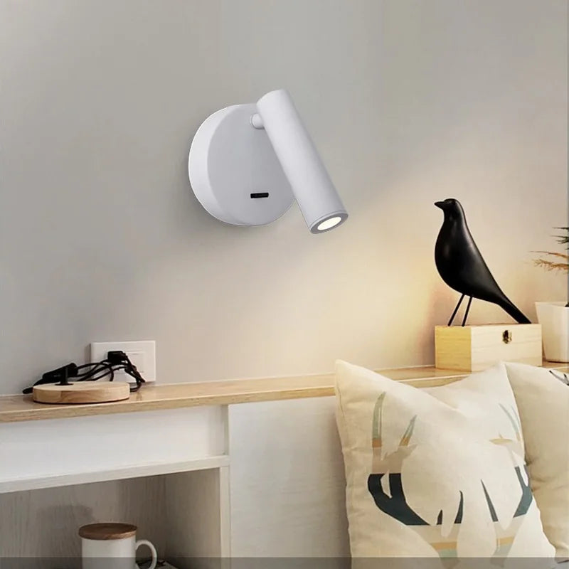 Adjustable LED Reading Wall Light – Modern Bedside Lamp