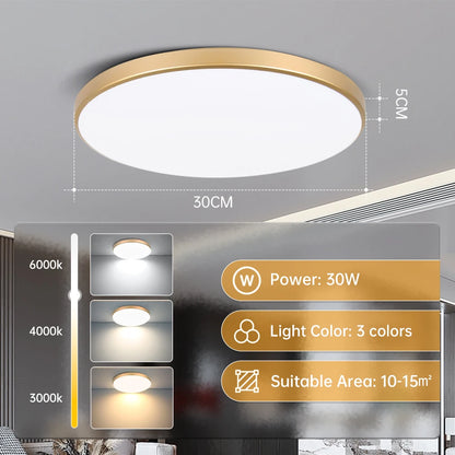 Ultra-Thin LED Ceiling Lamp – Waterproof