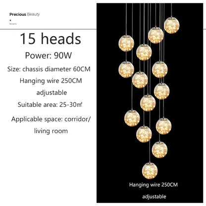 Nordic Glass Ball LED Pendant Light