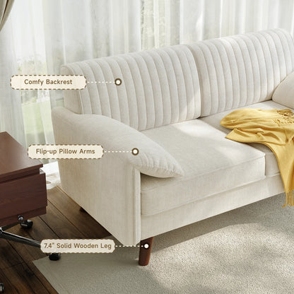 Chenille Loveseat Sofa for Small Spaces