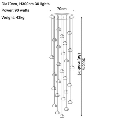 Crystal Water Drop LED Pendant Chandelier