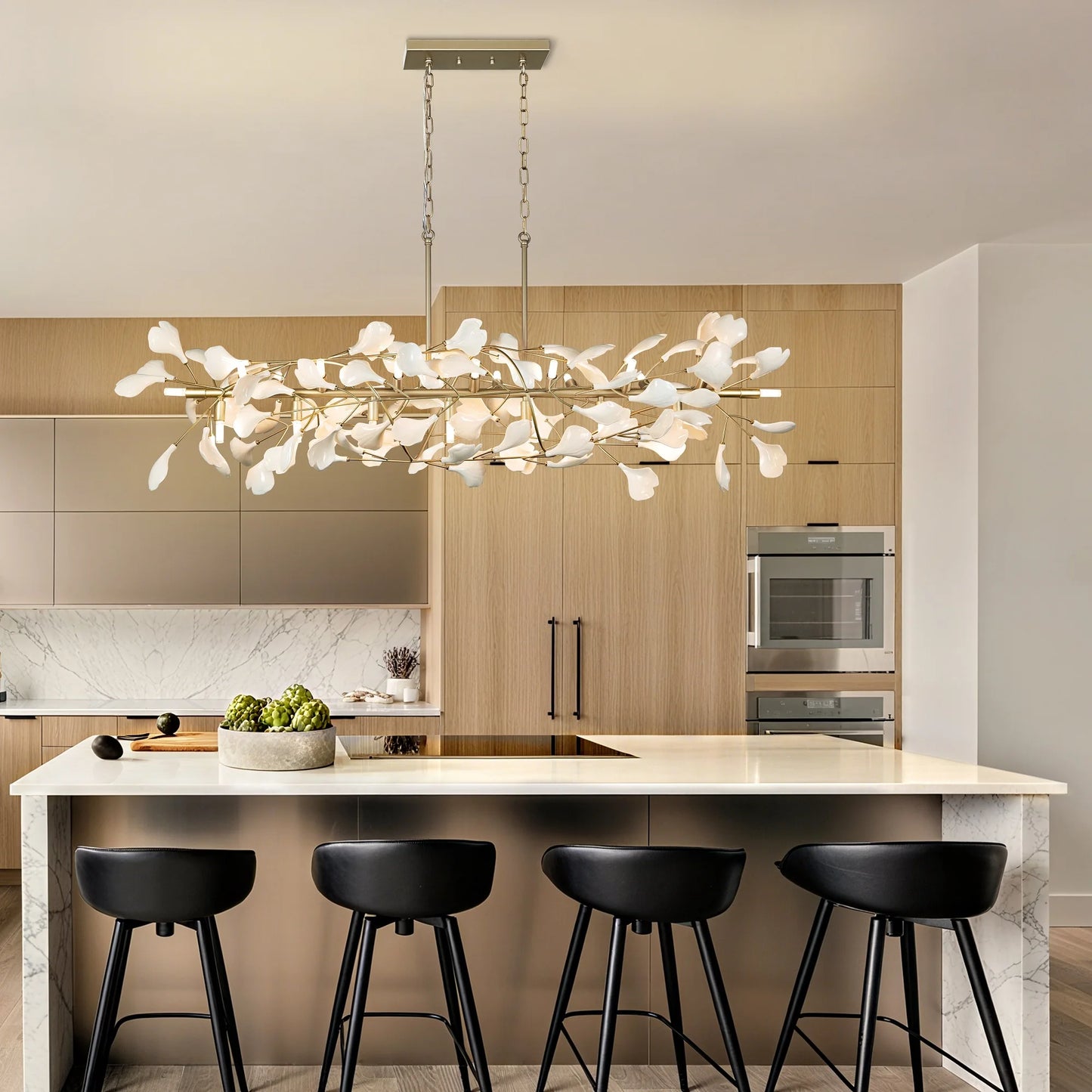 Modern Luxury Art Chandelier Gold Kitchen