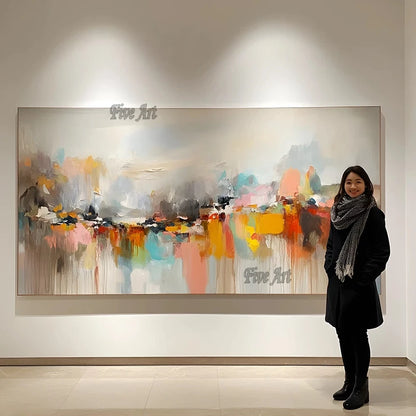 Hand-Painted Abstract Oil Canvas Art