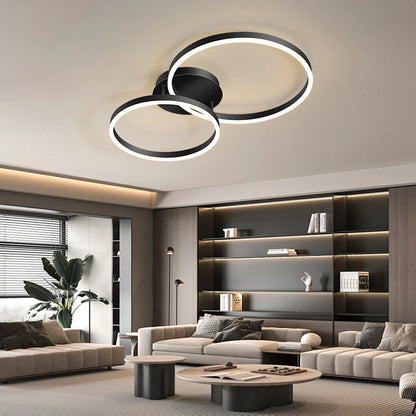 Modern Gold LED Circle Chandelier