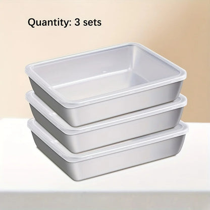 3PCS Stainless Steel Food Containers