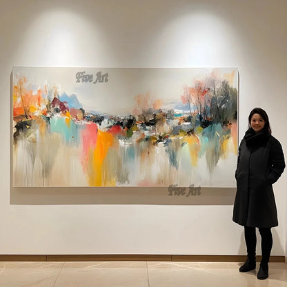 Hand-Painted Abstract Oil Canvas Art